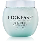 Lionesse Body Scrub - with Diamond Powder &amp; Sea Salt - 14.46 Oz | Gently Exfoliates Rough, Dry Skin - Smooths &amp; Softens - Suits Both Men &amp; Women - Paraben Free