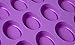 Moldiy 15 Cavity Oval Shaped Silicone Handmade Flexible Cake Soap Mold
