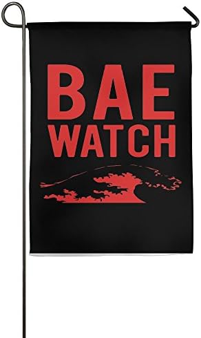 Bae Watch 100% Polyester Fabric Garden Flags 12x18"