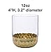 LA JOLIE MUSE Drinking Glasses Tumblers Cups 4 Pack, Premium Drinkware Set Gold Plated, Party Gifts