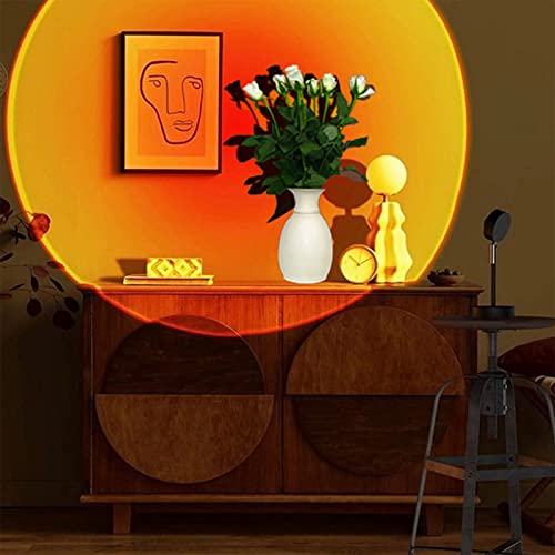 Sunset Projection Lamp, Livelit Sunset Light with 180° Rotation LED Projector Lamp, USB Supply Lamp Night Light for Living Room Bedroom Party Home/Wall Decor