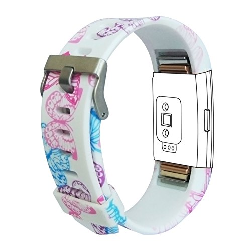 Fitbit charge 2 band, fitbit replacement rubber wristband strap f…