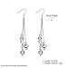 Fashion Earrings Silver Plated Bead Pendant Dangling Drop Earrings Long Statement Hook Earrings For Women&Girls