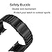 LDFAS Compatible for Apple Watch Band 45mm 44mm 42mm, Sport Stainless Steel Metal Strap with Safety Buckle for iWatch Bands Compatible for Apple Watch SE, Apple Watch Series 7/6/5/4/3 Band, Black