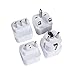 TESSAN Grounded Universal Travel Plug Adapter International Travel Plug USA to UK/Italy/HK/GermanyFrance/ect PlugAdapter Set