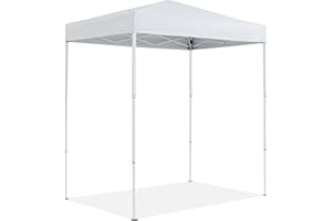 SORARA E-Z Pop Up Outdoor Portable Canopy Tent, Commercial Instant Shelter with Carry Bag, Tent Stakes, White Roof and Frame 6'x4'