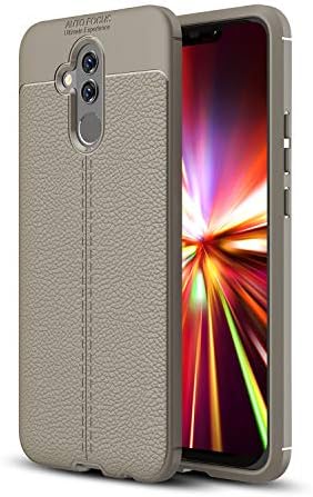KISCO for Huawei Mate 20 Lite Case,Ultra-Thin Soft TPU Litchi Texture [Shockproof][Anti-Scratch] Protective Case for Huawei Mate 20 Lite-Grey