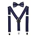 HANERDUN Kids Suspenders Bowtie Sets Adjustable Suspender Set for Boys and Girls