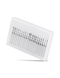 LOOYUAN 20 unidades 3mm set de fresas de carburo de tungsteno y acero, con punta diamante, para taladros Dremel rotatorios   Ideal para limar, tallar, perforar o grabar madera