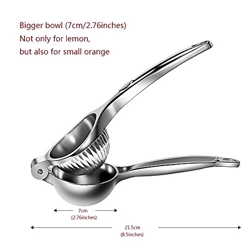 Manual Lemon Citrus Lime Juicer,Kuger Squeezer Press with Premium Quality Stainless Steel (Big) - Thumbnail 2