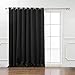 Best Home Fashion Wide Width Thermal Insulated Blackout Curtain - Antique Bronze Grommet Top - Black - 100