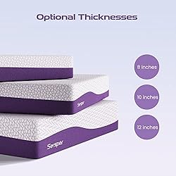 Queen Mattress, Sersper 12 Inch Gel-Infused Memory