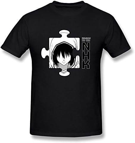 BoAlyn Men's Welcome To The NHK Logo Tshirts Medium Black
