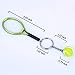 CREATIEE-PRO 15Pcs Mini Tennis Racket Keychain Key Ring Tennis Ball Ring