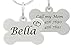 io tags Double Sided Laser Etched Stainless Steel Pet ID Tag for Dog Engraved and Personalized Bone Shape (Hearts)