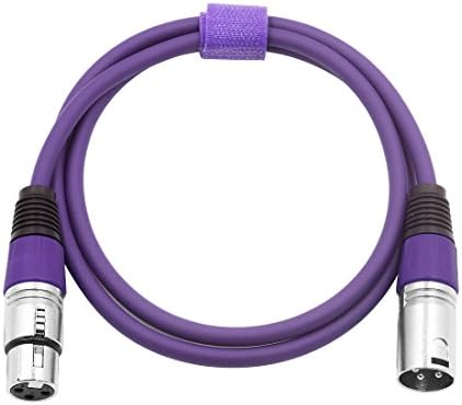 XLR Microphone Cables Male to Female Rubber shielding Balanced Snake Cord,33Feet/10Meters-Purple
