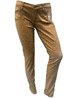7 For All Mankind Gwenevere Cheetah Jeans (Tan, Size 28)