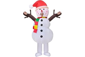 MROMT Inflatable Santa Claus Costume for men Xmas Santa Suit Blow Up Costume Adult Christmas Suit