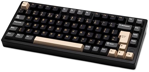 KEEBMONKEY WOBKEY Rainy 75 Aluminum HMX/JWK Switches Mechanical Keyboard with Superior Acoustics, Wired, BT, 2.4G Wireless Connectivity (Pro - Black(UK-ISO))