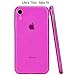 Wisdompro Case for iPhone XR, Bundle of 5 Pack Extra Thin Slim Jelly Soft TPU Gel Protective Case Cover for Apple iPhone XR (Blue, Aqua Blue, Hot Pink, Yellow, Red)- Transparent Color