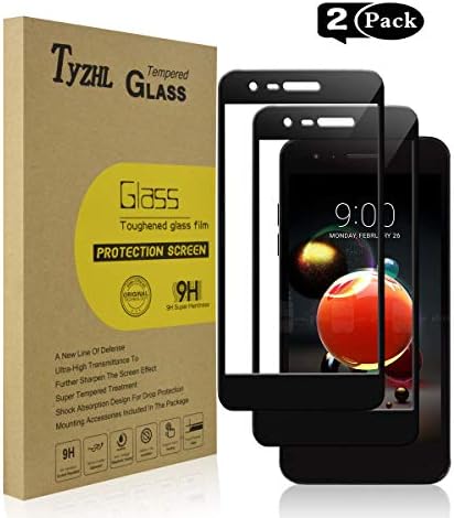 [2-Pack] LG Aristo 2 / Zone 4 (Verizon) / K8 2018 / Fortune 2 /K8 Plus 2018 Tempered Glass Screen Protector,Glass with 9H Hardness,[Full Screen Coverage] [Full Adhesive],with Lifetime Replacement