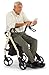 Comodità Prima Rolling Walker, Wheeled Rollator with Extra Wide Seat and Brakes for Adults and Seniors, Easy Folding, Metallic Champagne