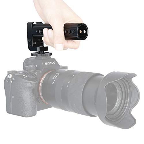 NICEYRIG Hot Shoe Top Cheese Handle Grip Mount for DSLR Camera Applicable for Panasonic GH5 GH4 Compatible with Sony A6400 A6500 A7Riii A7iii A7Sii - 086