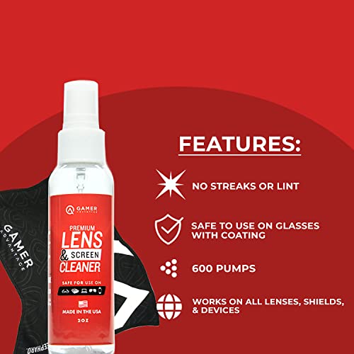 Gamer Advantage Eyeglass Lens Cleaner Streak Free Made in The USA