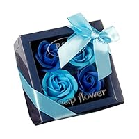 Freesa Soap Rose 4 Artificial Eternal Flowers Gift Box Accessories Creative Gift Christmas Valentine