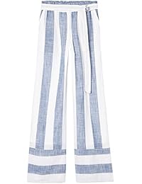 encontrar. Pantalones de rayas anchas y cintura alta para dama