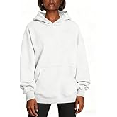 PWOPWOE Women's Fleece Pullover Hoodie with Pocket - Soft Warm Sweatshirt for Women, Cozy Fall Winter Clothes, Casual Sweater