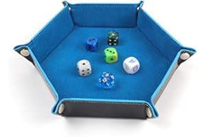 Double Sided Folding Dice Tray, Velvet and PU Leather DND Dice Tray