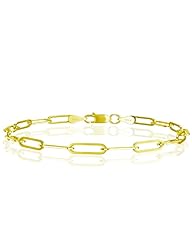 ASDULL 925 Sterling Silver Paperclip Bracelets 3mm