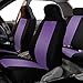 FH Group Full Set Car Seat Covers 3D Air Mesh - Universal Fit Automotive SeatCovers,1 Piece Front SeatCovers,Solid Back SeatCover,Washable Car Seat Cover for SUV, Sedan, Car Accessories Purple