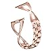 Stainless Steel Diamond Watchband 18mm Compatible with Garmin Vivoactive 4S Watch Band Strap Belt Feminine Cuff Jewelry Bracelet for Vivoactive 4S Smartwatch (Rosegold)