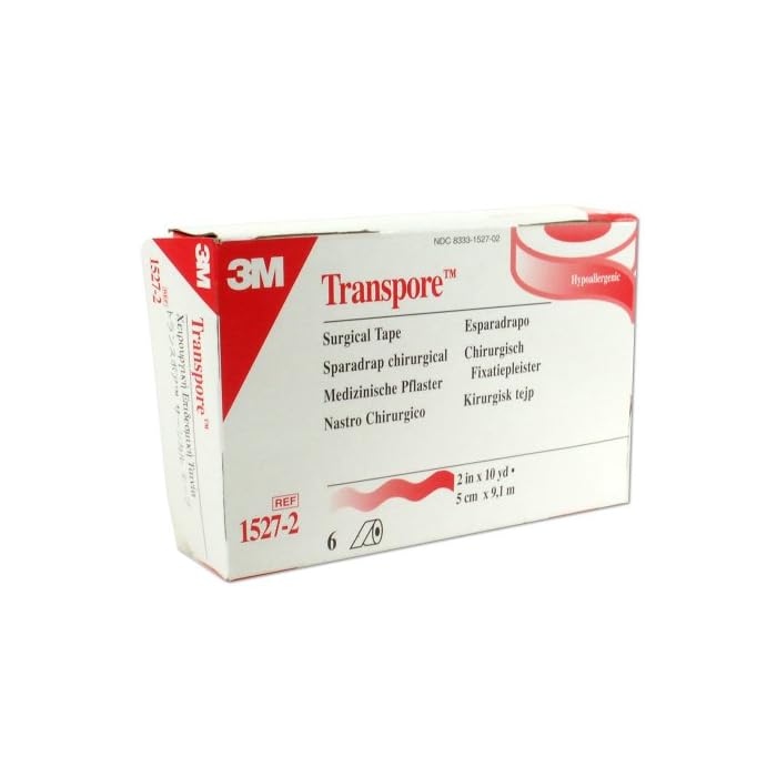 3M Transpore Tape, 2 Inch By 10 Yards, 6-Count