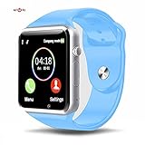 Amazingforless Bluetooth Touch Screen Smart Wrist Watch with Camera (DURAN33 - Blue)