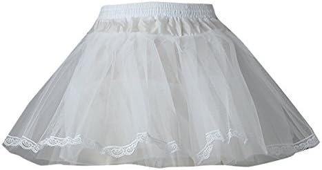 NTLCOS Girl's Vintage Petticoat Underskirt Half Slip Tulle Crinoline for Wedding Party 6605