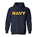 zerogravitee Navy NAVY Hooded Sweatshirt with gold print - XX-Large