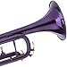 Mendini MTT-PL Purple Lacquer Brass Bb Trumpet + Tuner, Case, Stand, Mouthpiece, Pocketbook & More