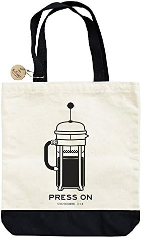 "Press On" French Press Tote Bag