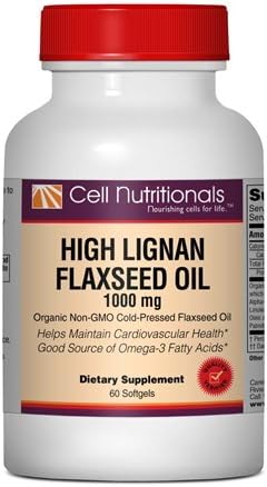 High Lignan Flaxseed Oil, 1000mg, 60 Softgels