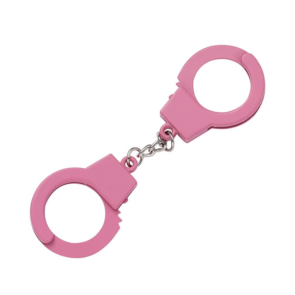 ARFUKA Keyring Handcuffs Pendant Keychain Metal Key Chain, Christmas/Birthday/Valentine's Day Gift for Men and Women Pink
