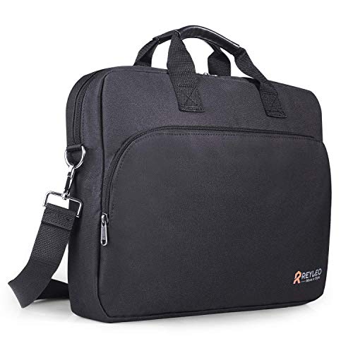 REYLEO 15.6 Inch Laptop Bag Travel Briefcase with Luggage Strap Water Resistant Shoulder Bag Business Messenger Briefcases for Men and Women Fits Laptop Computer Tablet, LCB1B
