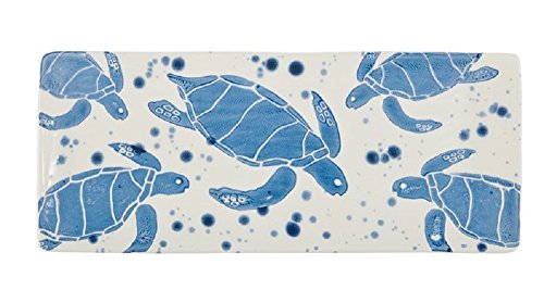 Stamped Turtle Hostess Tray, Size: 6 3/4" x 16".