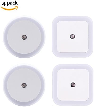 ( 4 Pack ) Night Light, Jabond 0.5W LED Lamp Dusk to Dawn Sensor Plug-in Light Soft Brightness Wall Light for Kids Bedroom, Hallway, Nursery, Bathroom, Closet, Kitchen