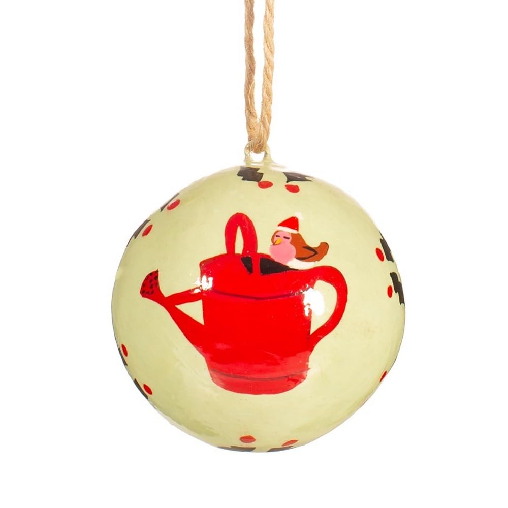 Sass & Belle Watering Can Papier Mache Bauble
