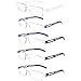 AQWANO Clear Frame Reading Glasses Blue Light Blocking Computer Rimless Readers Anti Glare Filter Lightweight for Women Men,1.5