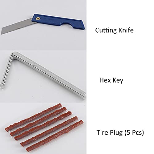 DAIFUQIHUA Tire Repair kit, Tire Plug kit, Flat Tire Repair Kit, Car tire Repair kit to fix a Flat, Suits Cars, Motorcycles, Trucks, ATV, UTV, Jeeps, 11 Pcs
