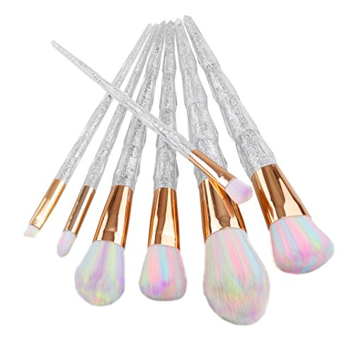 Sunbona 7 PCS Make Up Face Powder Foundation Eyebrow Eyeliner Blush Cosmetic Concealer Brushes Tool Set (B) - Thumbnail 5
